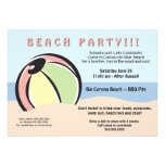 Invitation de hanche et de ballon de plage d'amuse