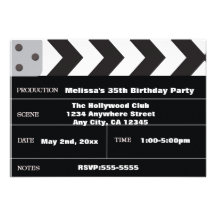 Invitation de Hollywood de clapet de cinéma de sta