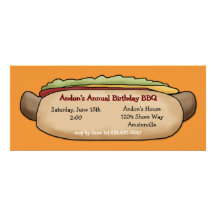 Invitation de hot dog