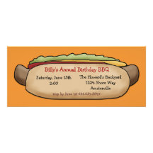 Invitation de hot-dog