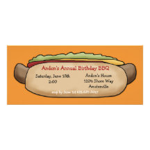 Invitation de hot-dog