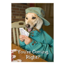 Invitation de jeu de poker (chien)