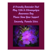 Invitation de jour de conscience de fibromyalgie