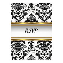 Invitation de la damassé RSVP