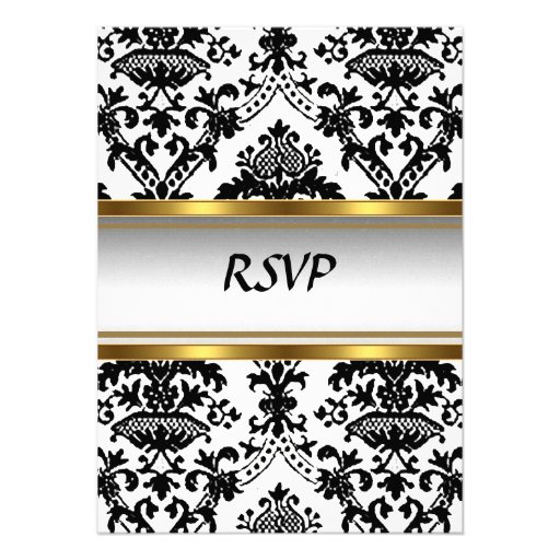 Invitation de la damassé RSVP
