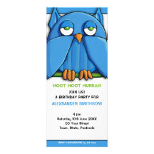 Invitation de la fête d'anniversaire de hibou d'Aq