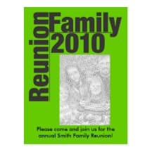 Invitation de la Réunion de famille 2010 Cartes Postales