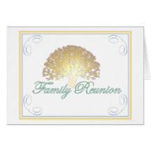 Invitation de la Réunion de famille d'arbre de lue Cartes De Vœux
