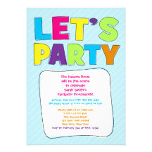 Invitation de l'adolescence de partie - Party !