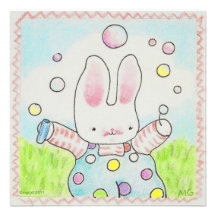 invitation de lapin de bulle