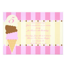 Invitation de magasin de crème glacée
