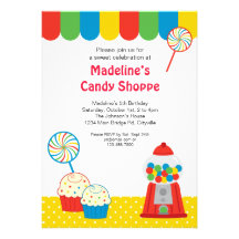 Invitation de magasin de sucrerie