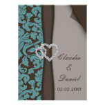 invitation de mariage damassé de moka