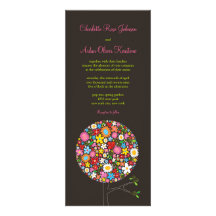 invitation de mariage d'arbre de bruit de fleurs d
