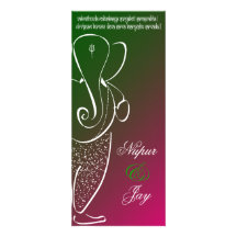 Invitation de mariage de Ganesha : : L'émeraude et