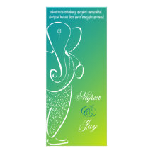 Invitation de mariage de Ganesha : : Vert d'Aqua