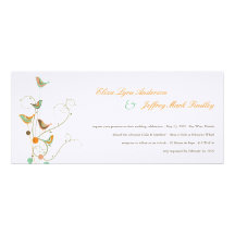 invitation de mariage d'oiseaux et de remous 2 d'é