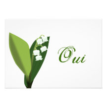 Invitation de mariage muguet oui