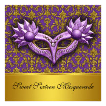 Invitation de mascarade de sweet sixteen