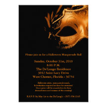 invitation de masque de boule de mascarade de 5x7 