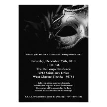 invitation de masque de boule de mascarade de Noël
