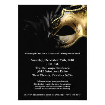 invitation de masque de boule de mascarade de Noël
