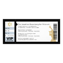 Invitation de Mitzvah de barre de billet de concer invitations