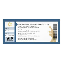 Invitation de Mitzvah de barre de billet de concer