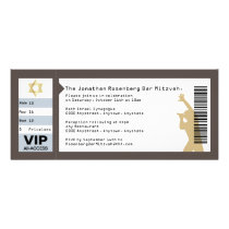 Invitation de Mitzvah de barre de billet de concer invitations