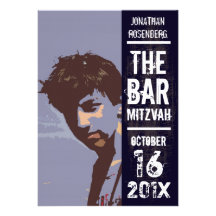 Invitation de Mitzvah de barre de groupe de rock