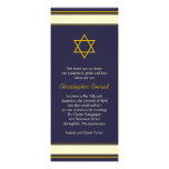 Invitation de Mitzvah de barre de marine et d'or