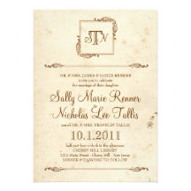 Invitation de monogramme de livre de contes