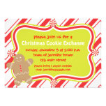 Invitation de Noël de biscuit de bonhomme en pain 