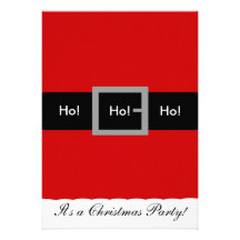 Invitation de Noël de costume de Père Noël, Ho ! ,
