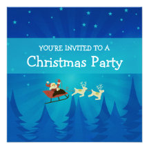 Invitation de Noël de scène d'hiver de Père Noël