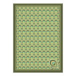 Invitation de Nouveau de paon (vert olive)