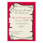 Invitation de papier parcheminé