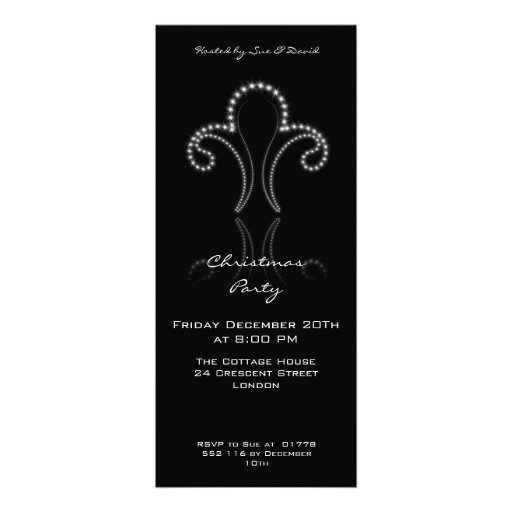 Invitation de partie avec les étoiles brillantes e