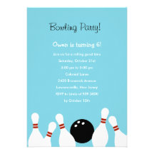 Invitation de partie d'amusement de bowling (turqu