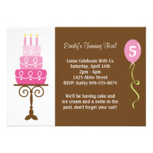 Invitation de partie d'anniversaire de enfant