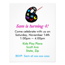 Invitation de partie d'anniversaire de enfant d'ar