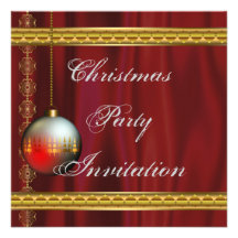 Invitation de partie de babiole de Noël
