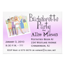 Invitation de partie de Bachelorette