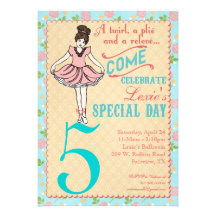 Invitation de partie de ballerine