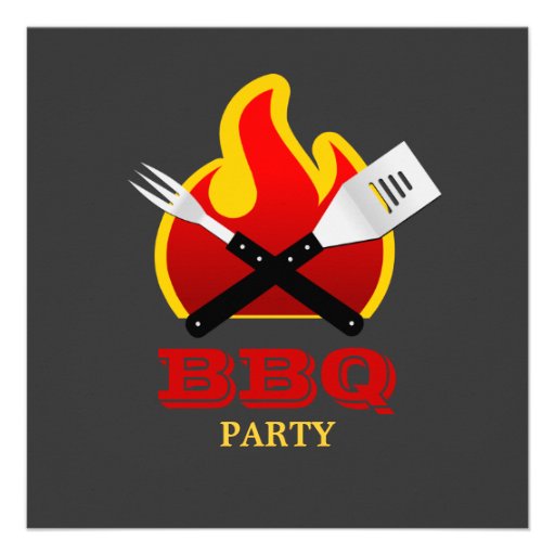 Invitation de partie de barbecue/gril