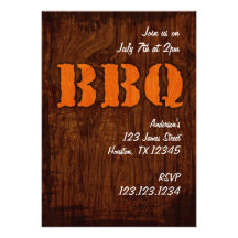 Invitation de partie de BBQ