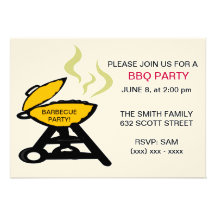 Invitation de partie de BBQ