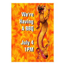Invitation de partie de BBQ