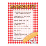 Invitation de partie de BBQ de barbecue de guingan