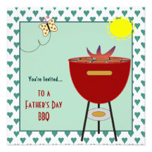 Invitation de partie de BBQ de fête des pères